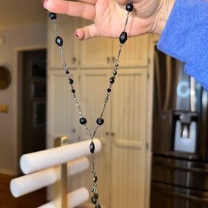 Elegant Black Beaded Necklace